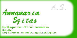 annamaria szitas business card